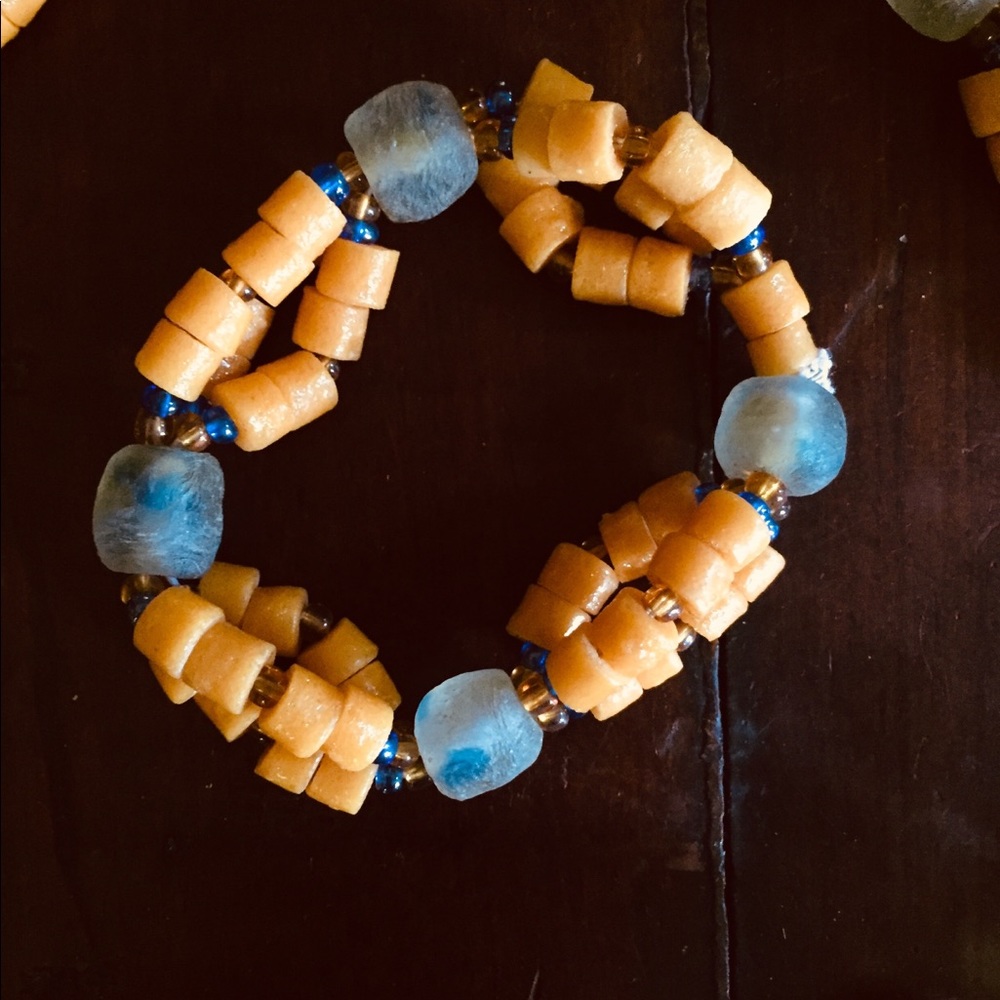 🌞🌛✨Gorgeous Handmade African Beads Set Ghana - Picture 6 of 8